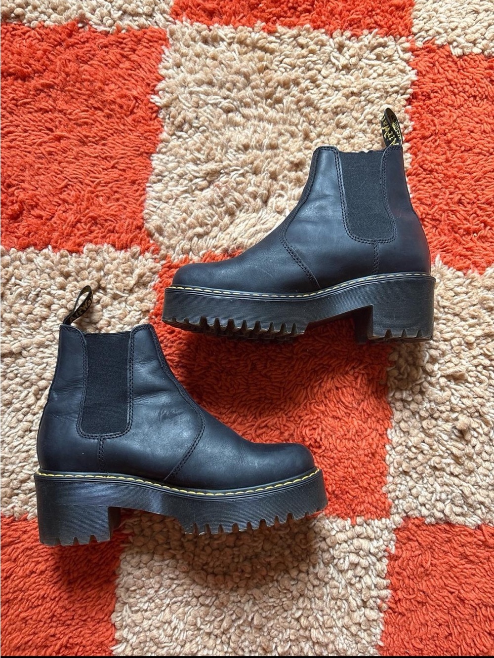 Dr. Martens Black Leather Lug Sole Chelsea Boots